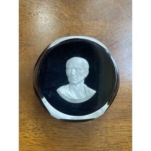 Julius Caesar Paper Weight Cristal‎ D'Albert Glass Franklin Mint 1976